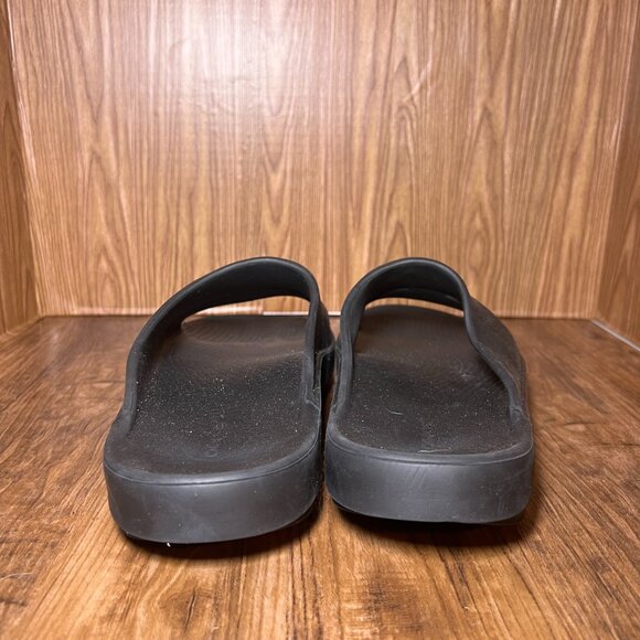 OOFOS OOahh Recovery Slides Sandals Black Mens Size 12 Womens 14 - Picture 3 of 4